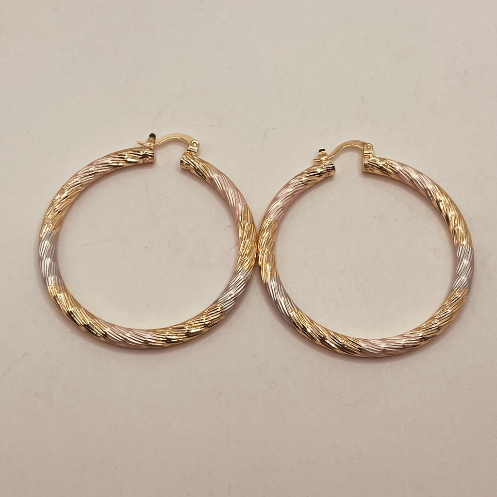 Gold Plated Earrings For Women Hoop Design 20$